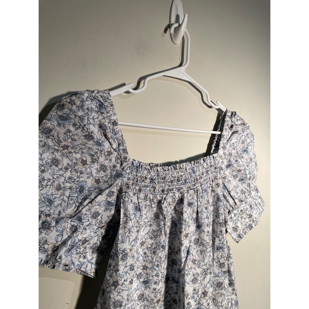 J.Crew Cotton Poplin Shift Dress in Floral Vines Size Medium Feminine‎ Dainty - Picture 3 of 8